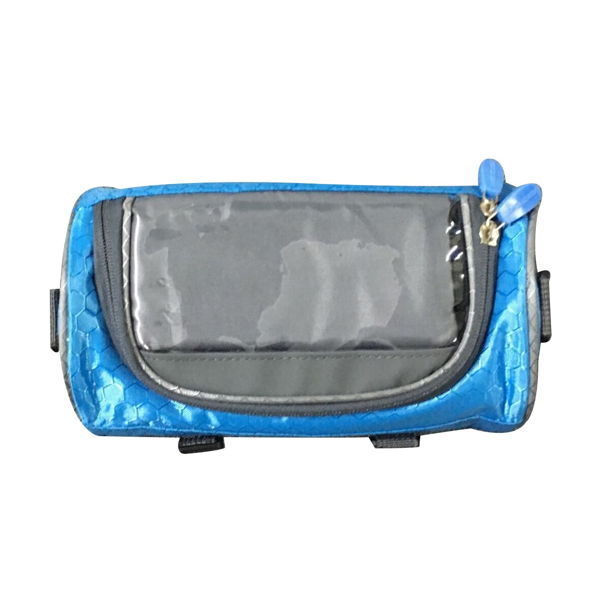 5 Kleuren Fietsen Fiets Voorframe Pannier Tube Bag Waterdichte Mobiele Telefoon Zakje Houder Mountainbike Mtb Tassen: Blauw