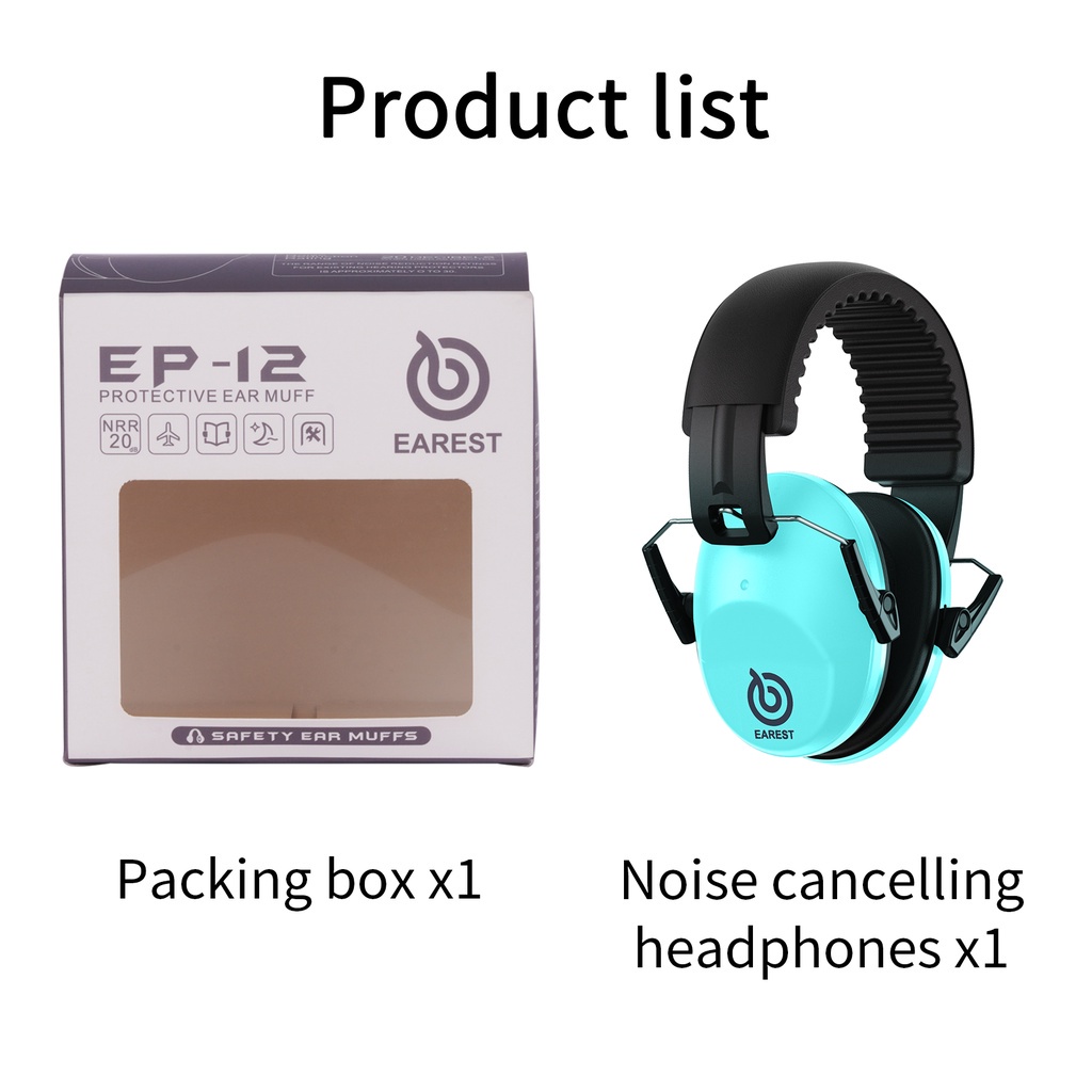 EAREST Protection Ear Muffs Foldable Kids Ear Defenders For Adults Shooting Earmuff NRR 20 dB Noise Reduction Safety Earphone