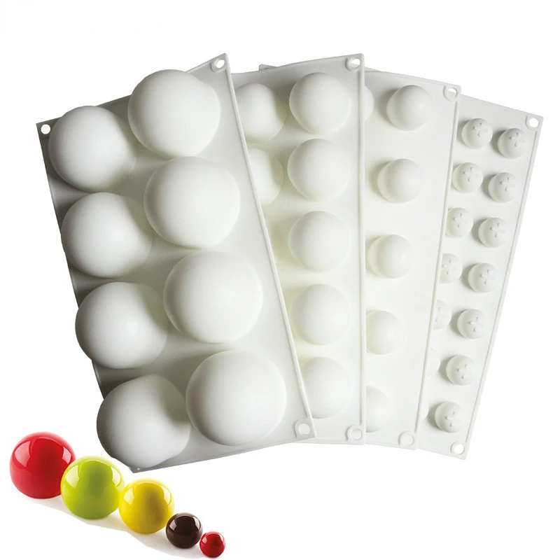 Siliconen chocoladevorm Silicon Ball Cakevormen 3D Halve bol Snoep Truffel Bakplaat 1 stuk