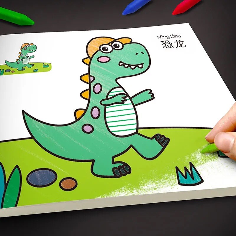 Watercolor Coloring Books Children's Drawing Kids Chinese Books Painting Students Learning Art Beginners Educational