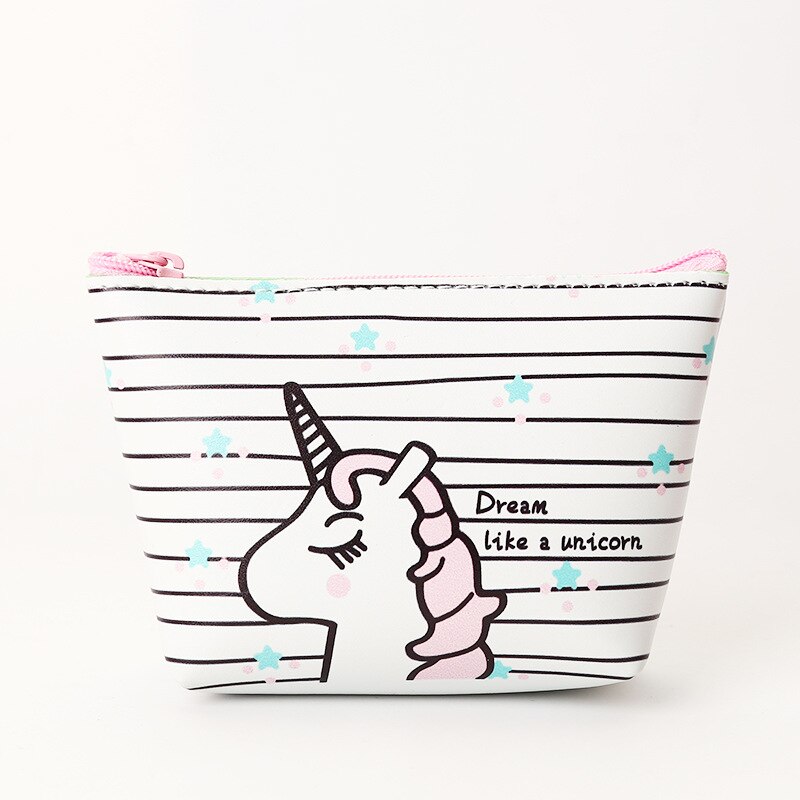 Bolsa de cosméticos de unicornio de Estuche De Viaje bolsa de maquillaje de lavado impermeable portátil estuche de lápices para niños estuche organizador de lápices para estudiantes: coin purse -2