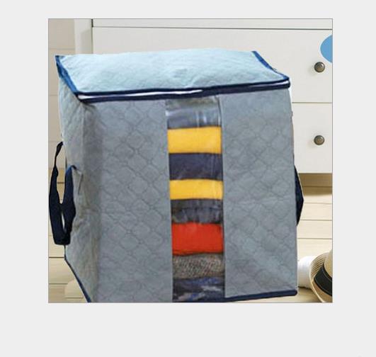 Sac de rangement pliable pour vêtements | Organisateur de ménage, sac à poussière de finition de couette, organisateur de voyage lavable, sac d'emballage de Cube pour bagages: Gris clair