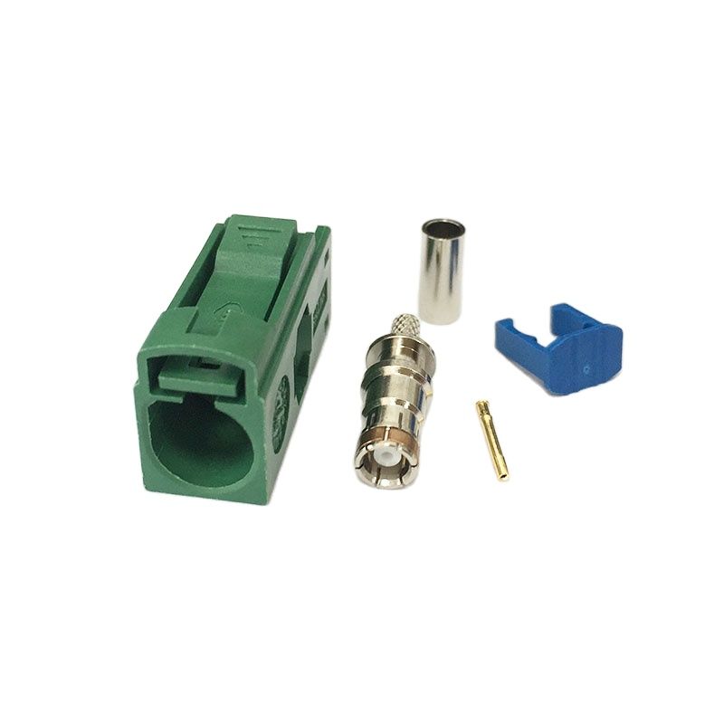 1pc RF Fakra E 6002 Weibliche Jack Stecker Grün SMB crimpen für RG316 RG174 LMR100 Kabel für Auto TV1 NEUE