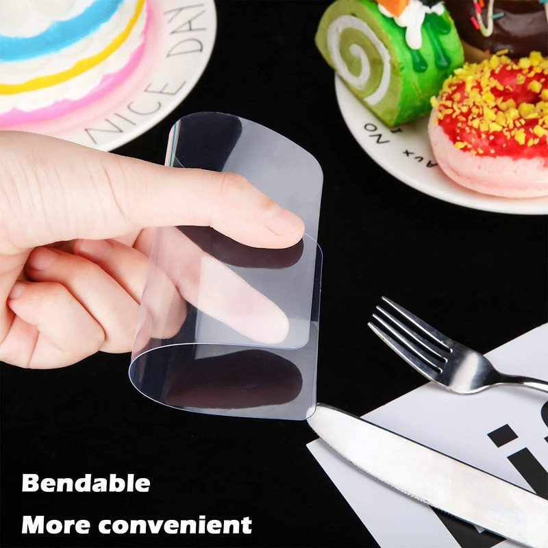 6Pc/Set Transparent Acrylic Cake Butter Cream Frosting Scraper Cake Scraper Set Baking Spatula Pastry Fondant Tool Accessories