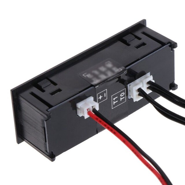 Digitale Thermometer Multifunctionele Klok Auto Temperatuur Battery Monitor Voltmeter Dc 12V Thermostaat Meetinstrumenten: Red