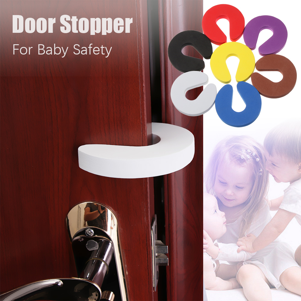 2 stk eva blødt skum dørstop flerfarvet børnesikkerhed baby børn sikkerhedsdørklip vagt soveværelse hjem sikkerhed tilbehør værktøj