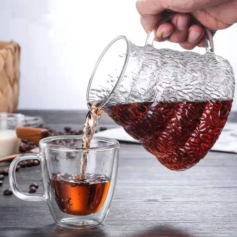 500ml Coffee Bean Heat-resistant Glass Hand-made Coffee Maker V60 Style Reusable Coffee Maker Heat-resistant Teapot Coffee Maker