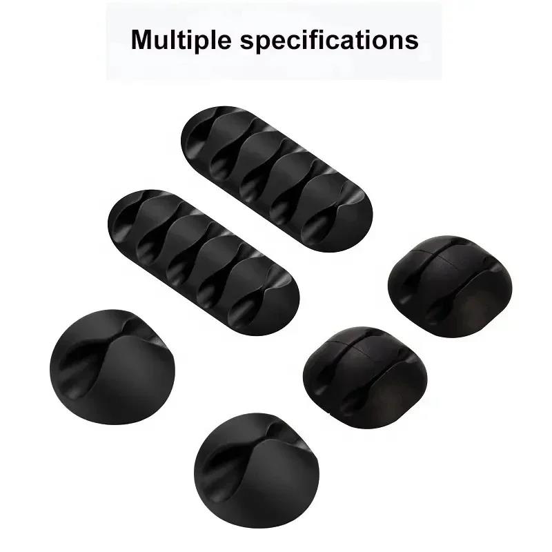 USB-kabelorganizer Siliconen kabelhaspel Desktop Netjes beheer Clips Kabelhouder voor muis Toetsenbord Draadorganizer Hoofdtelefoon
