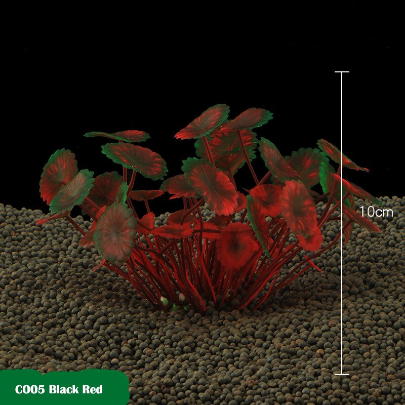 Z tworzywa sztucznego symulacja rośliny wodne ozdoby dekoracja akwarium akcesoria akwarium krajobrazu 1 sztuk: CO05 czarny czerwony
