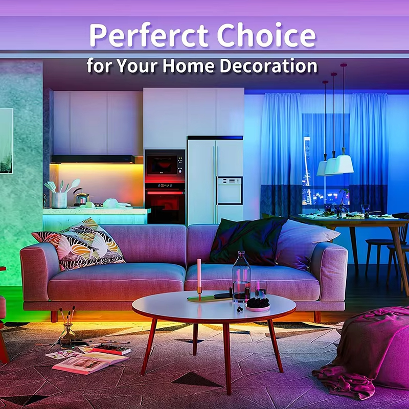1M-30M RGB LED-striplicht Bluetooth APP Controle Kleur veranderend licht Flexibele LED-lamptape voor TV-achtergrondverlichting Kamerdecoratie