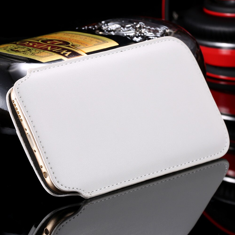 NORTHFIRE 5.5 pouces universel téléphone sac étui pour Huawei P30 Pro PU cuir étuis pour Xiaomi Mi9 luxe affaires Vintage pochette: white