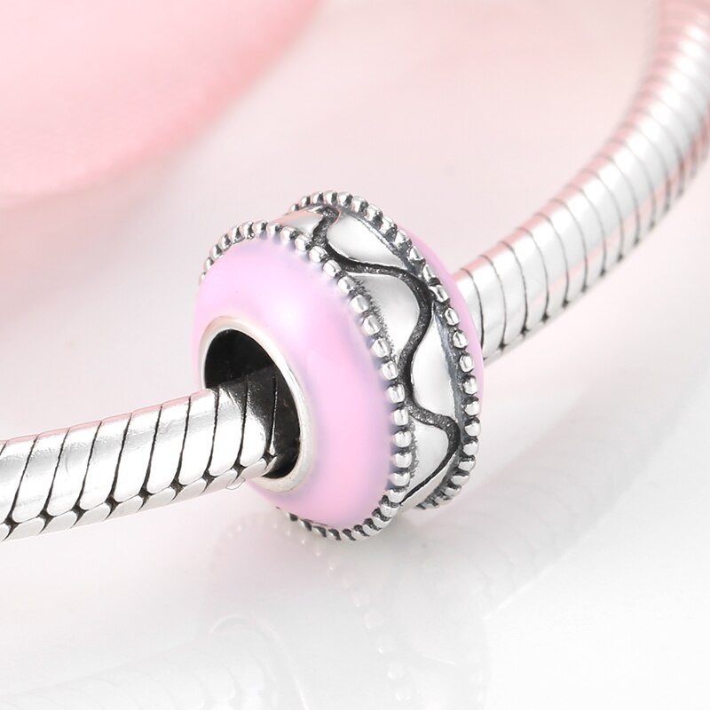 925 en argent Sterling rond haricot visage belle breloques pendentifs convient Original Bracelet à breloques fabrication de bijoux: PC0205
