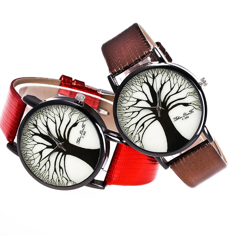 Mode Quartz Horloge Heren Vrouwen Paar Elektronische Horloge Boom met PU Wrist Strap LL @ 17