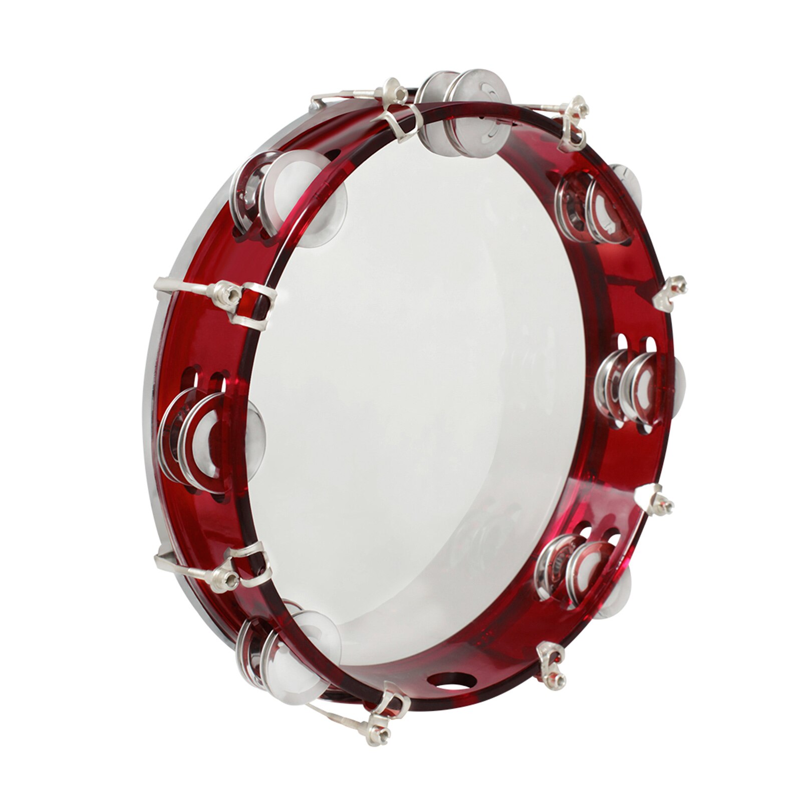 10 Inch Handheld Tambourine Double Row Tambourine Drum Set