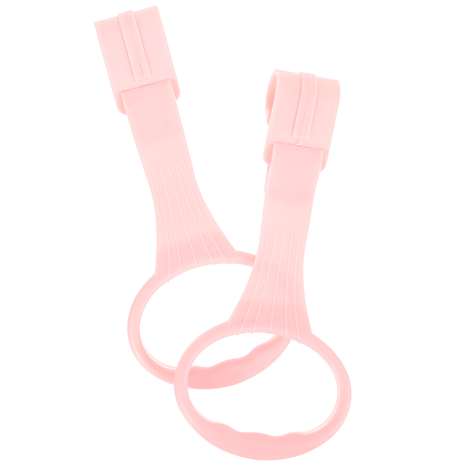Anillo de seguridad de pie rosa para bebé, andador infantil portátil, barras de dominadas para Fitness, anillos para cuna de guardería, herramientas de entrenamiento de pie para bebé