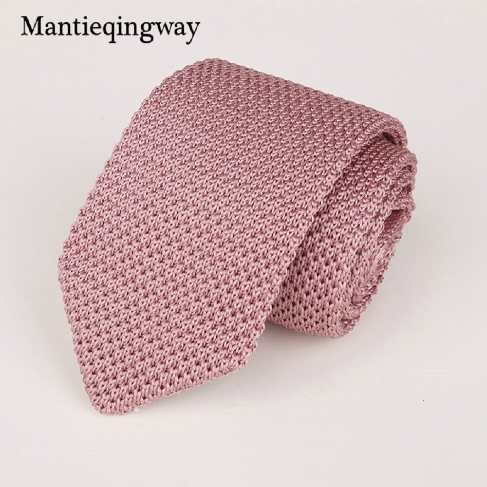 6 Cm Knit Gebreide Ties Voor Mens Pak Stropdas Effen Kleur Skinny Mannen Geweven Gravatas Slim Sjaaldassen Hals tie: 090