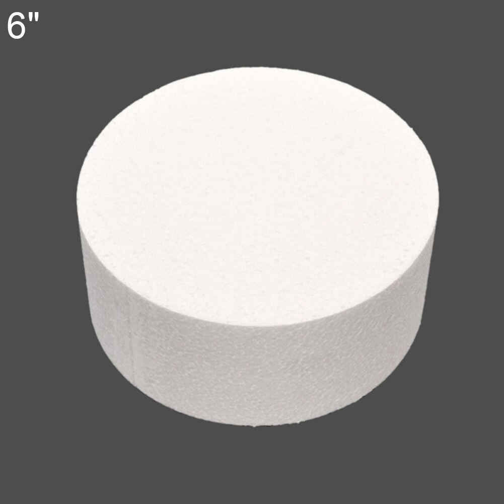 4/6/8 tommer rund styrofoam skum kage dummy blomsterdekoration praksis model køkken madlavning værktøjer til fest gør selv model kage skum form: Diameter 15cm