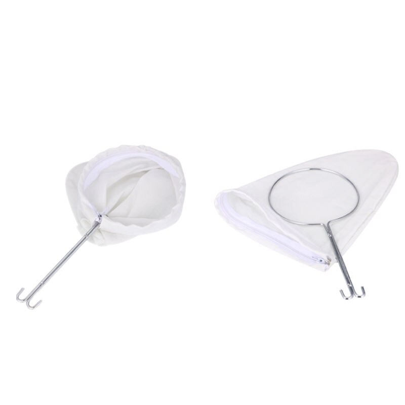 Thai Tea Filter Stainless Steel Traditional Thai Style Asian Pulled Tea Strainer with Zipper Removable Strainer Sock