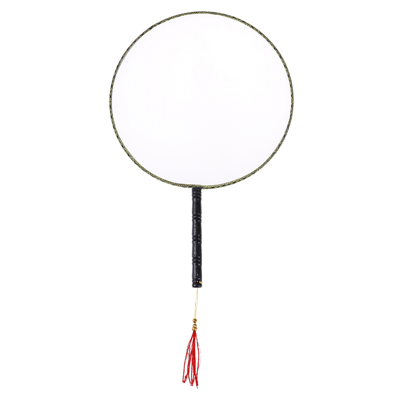 Blank Children's Drawing Fan Children's DIY Handmade Painting Palace Fan Round Fan Kindergarten Puzzle Art Painting Materials: A