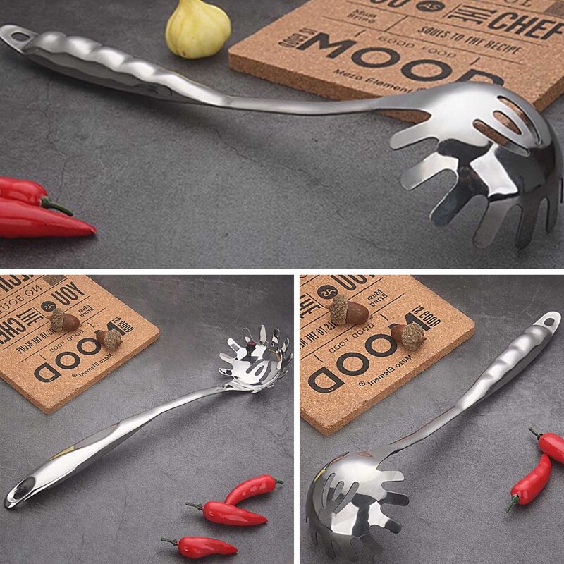 Pasta Scoops Pasta Noodle Lepel Pasta Scoop Vergiet Noodle Spaghetti Pollepel Slot Lepel Roestvrijstalen Vergiet Keuken Gadget