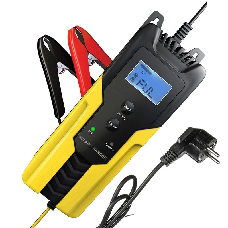Automatic Car Battery CHarger 12V Intelligent Auto Plus Repair Maintainer CHarging for Motorcycle Moto 6V 12V EU Plug