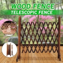 100cm Retractable Expanding Fence Decorative Outdoor Wooden Fence Pet Safety Fence For Patio Garden Lawn Decoration