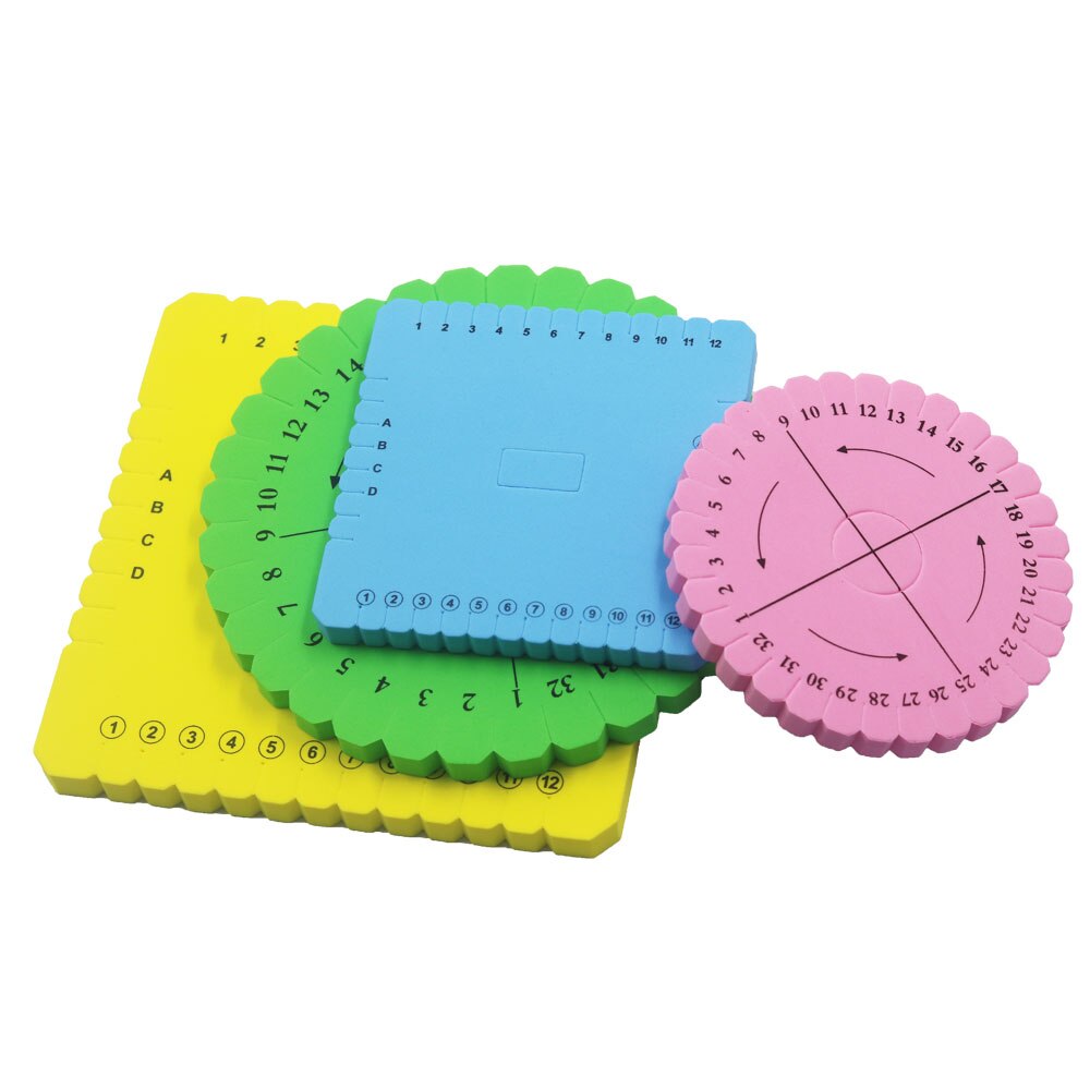 4pcs Multicolour Kumihimo Disks Set Kumihimo Beading Cord Disc Disk Hand Bracelet Knitting Tools Household Braided Weaving Board