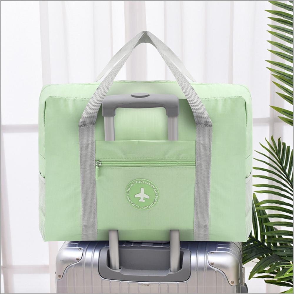 Waterdichte Dikke Oxford Reizen Opvouwbare Tas Grote Capaciteit Bagage Handtas Opbergtas Kan Set Trolley Case Draagbare Boardingtas: green
