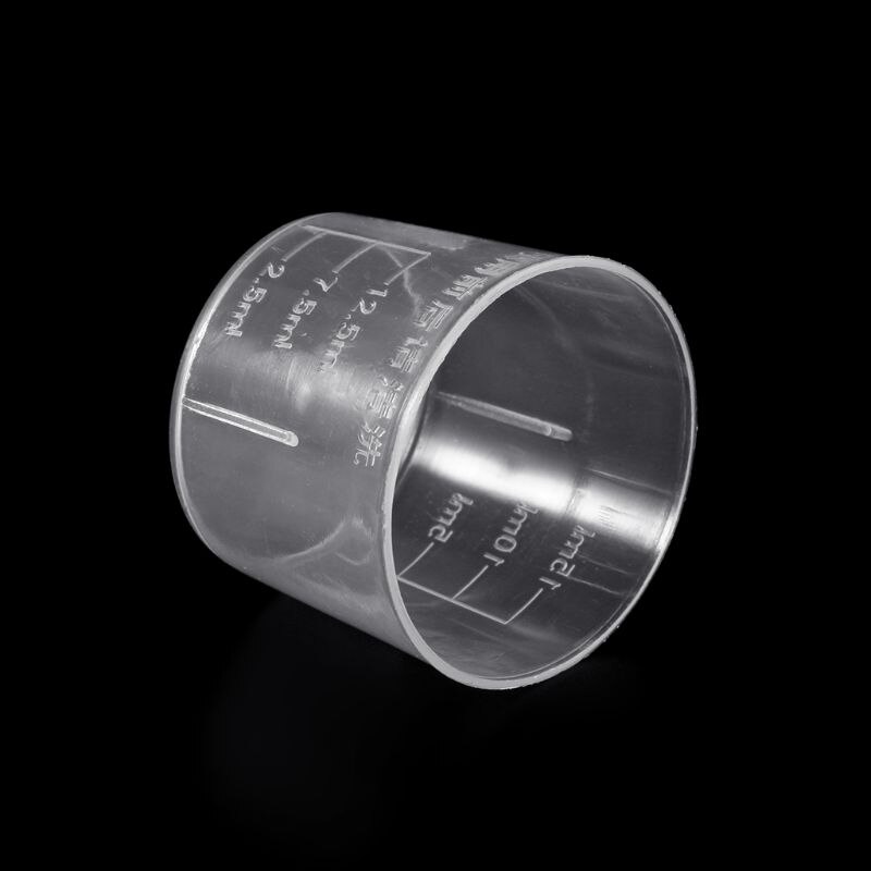 Taza medidora de plástico transparente, vaso de medida graduada, vasos de medicina medidora para laboratorio, 15ml, 10 Uds.