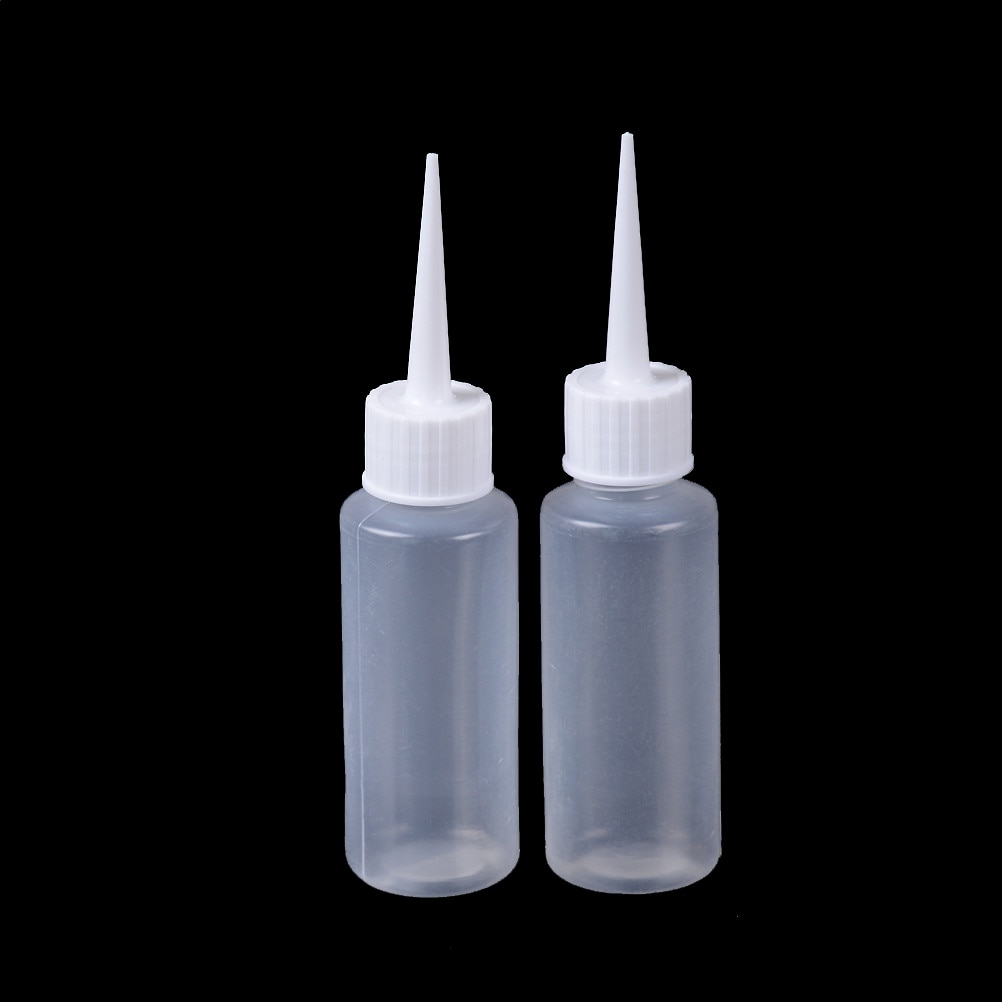 2pcs Empty Dropper Squeezable Liquid Bottle PE Plastic Needle Bottle Dropper Eye Liquid Container Plastic Bottles 50ml