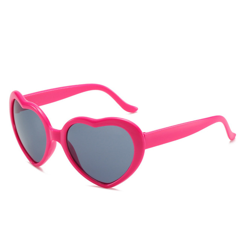 Women Heart Shaped Effects Glasses Watch The Lights Change To Heart Shape At Night Diffraction Glasses Female Sunglasses: Brown