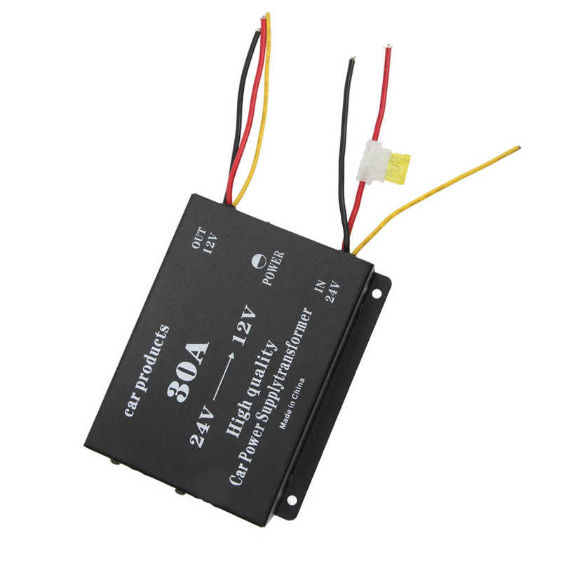 24V To 12V Converter Short Circuit Protection DC24V To 12V Car Voltage Reducer Safe Reliable for Buses