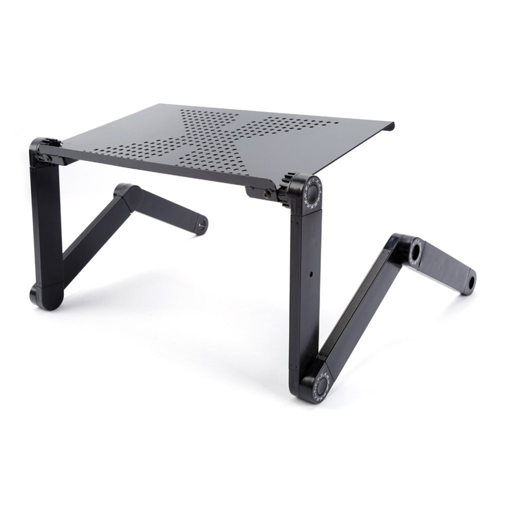 Portable Adjustable Laptop Table Portable Folding Computer Desk Notebook Desktop Stand Computer Table: Black