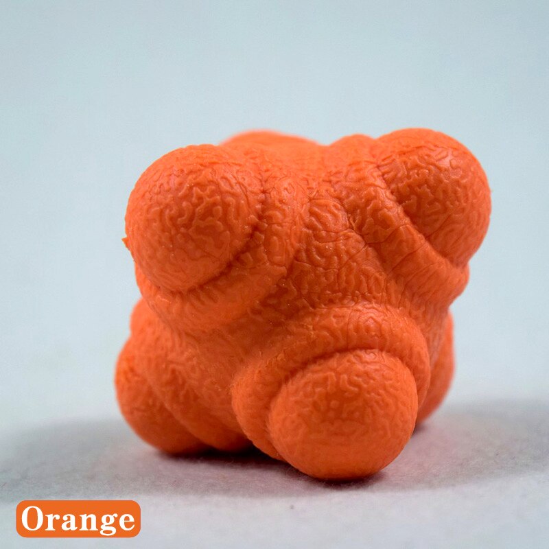 Silicagel Agile Gecoördineerd Reactie Oefening Fitness Training Bal 5.5Cm Zeshoekige Reactie Bal: Oranje