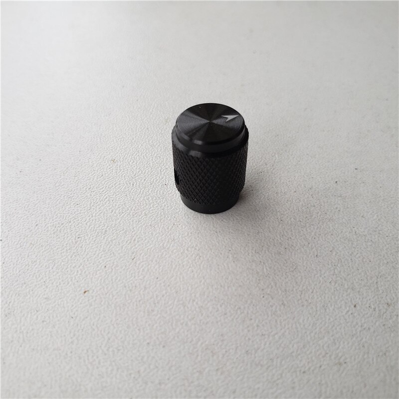 5 stk aluminium knoppotentiometer knopkappe riflet 12.5*16*6mm sorte switch cap encoder til forstærker komfur tilbehør: 12.5 x 16 x 6 sorte