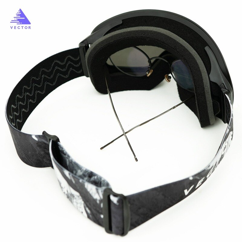 Utbytbar rem otg ski snowboard glasögon kvinnor män skidglasögon mask  uv400 snöskyddsglasögon vuxen sfärisk