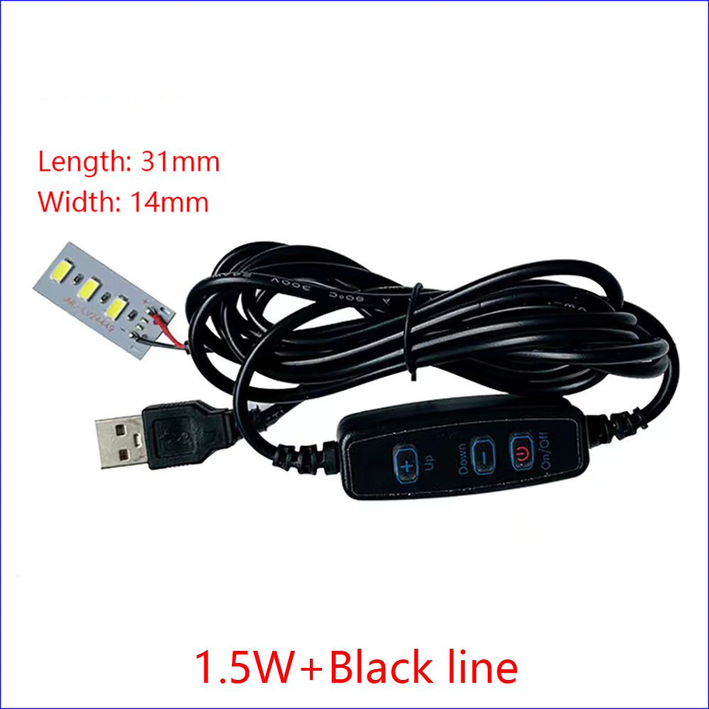 1 Stuks Dc 5V Dimbaar 5730 Smd Led Lamp 1W 2W 3W 4W 5W 10W Led Licht Kralen Wit Warm Wit Licht Met 10 Stappen Aan Te Passen Schakelaar.: Black / 40w