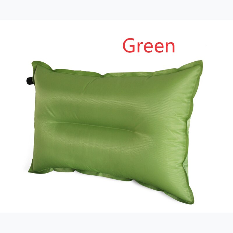 1Pc Portable automatique gonflable imperméable oreiller pour voyage en plein Air Camping randonnée coussin d'air oreiller 46x30x8cm: Green
