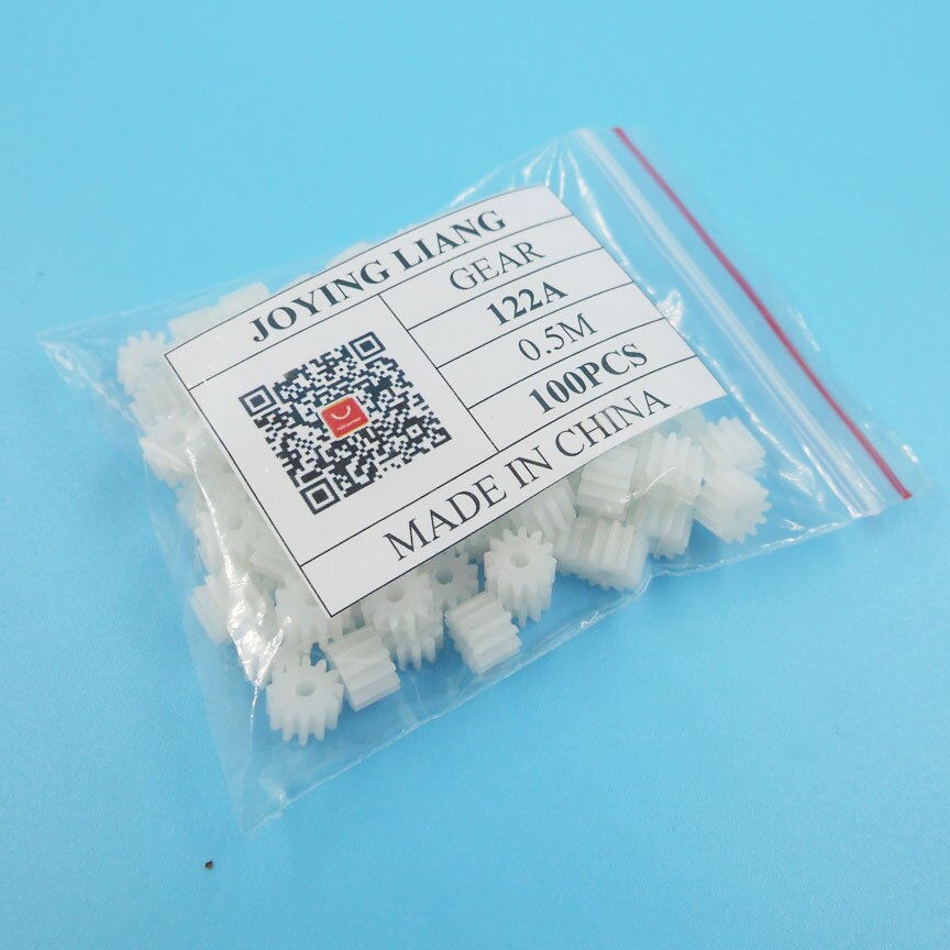 122A Module 0.5 Pinion 12 Tooth Plastic Gear Model Toy Fittings Gears 100pcs/pack