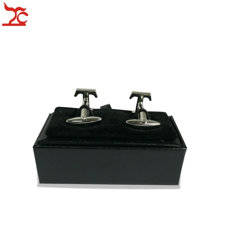 Manschettknappar paket kista svart läder manschettknappar smycken förvaring organisatör box fodral hållare 8 x 4 x 3cm