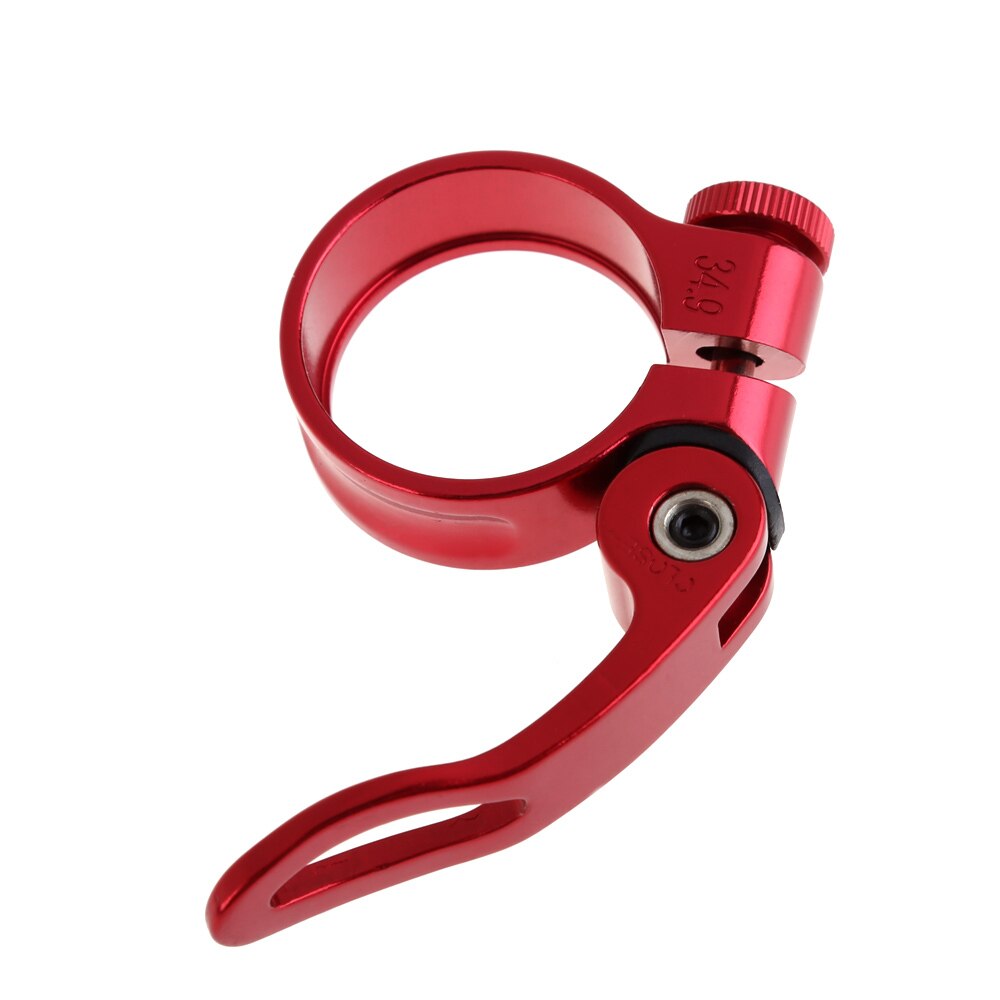 Tija de sillín para bicicleta de montaña y carretera, aleación de aluminio, 30,8mm-31,6mm, liberación rápida, pinza de tubo: Rojo
