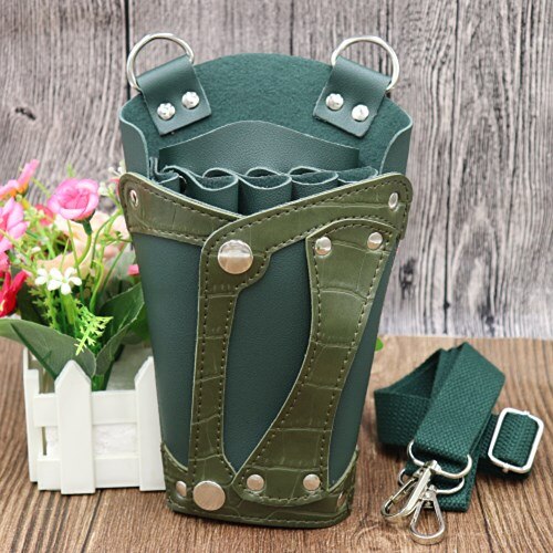 Barber Shears Holster Scissors Holder Pouch Hairdressers Tools Bag Hair Stylist Pouch for Comb Container: Green