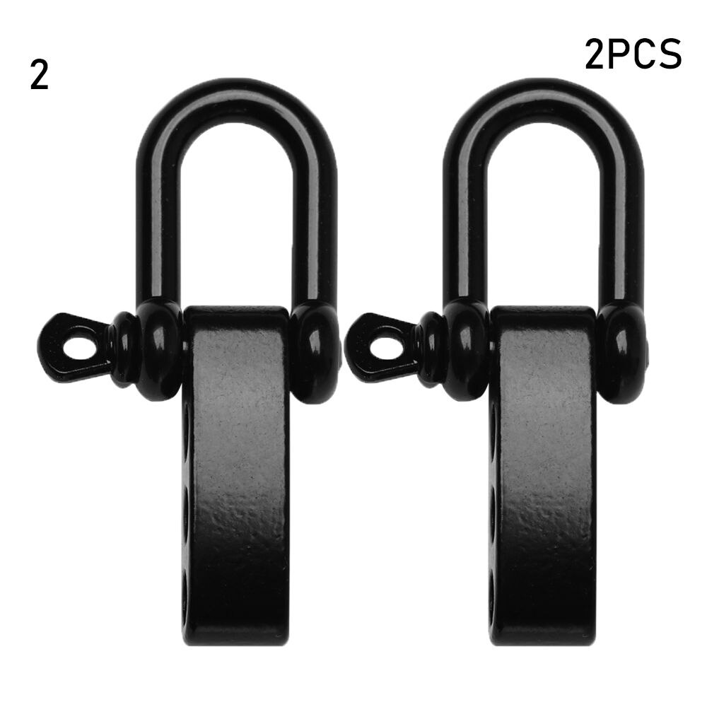 1/2pcs Stainless Steel Black U Anchor Shackle Screw Pin Paracord Bracelet Buckle Outdoor Survival Rope Fittings: 2pcs Style 2