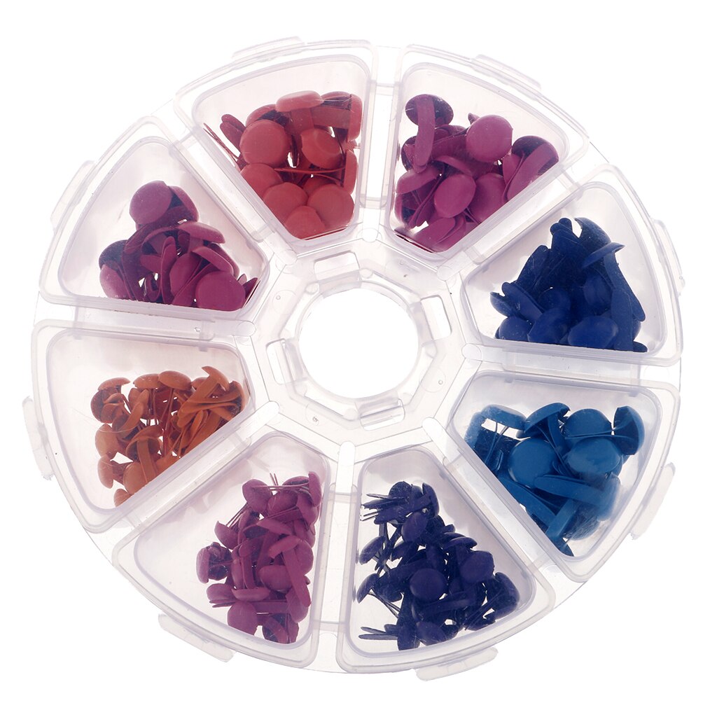 200pcs Mixed Brads Split Pins Paper Fasteners Scrapbooking Decor Card Making