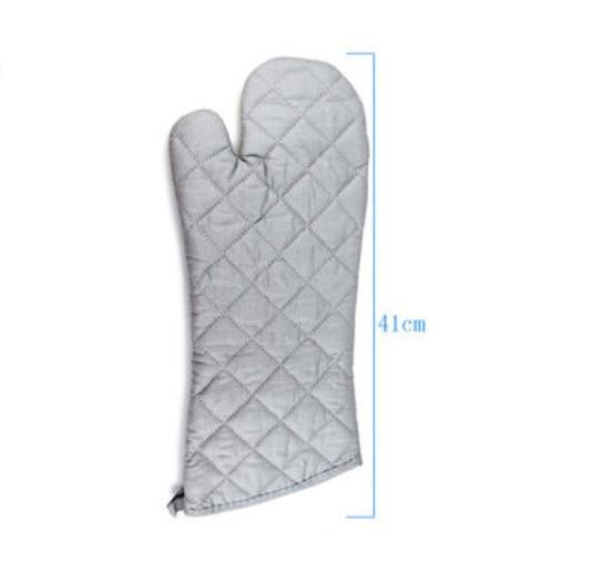 58cm Oven Gloves Long Oven Mitt Kitchen Glove BBQ Heat-resistant Cotton Cooking Barbecue Baking Tools Kitchen Accessories: 2pcs 41cm