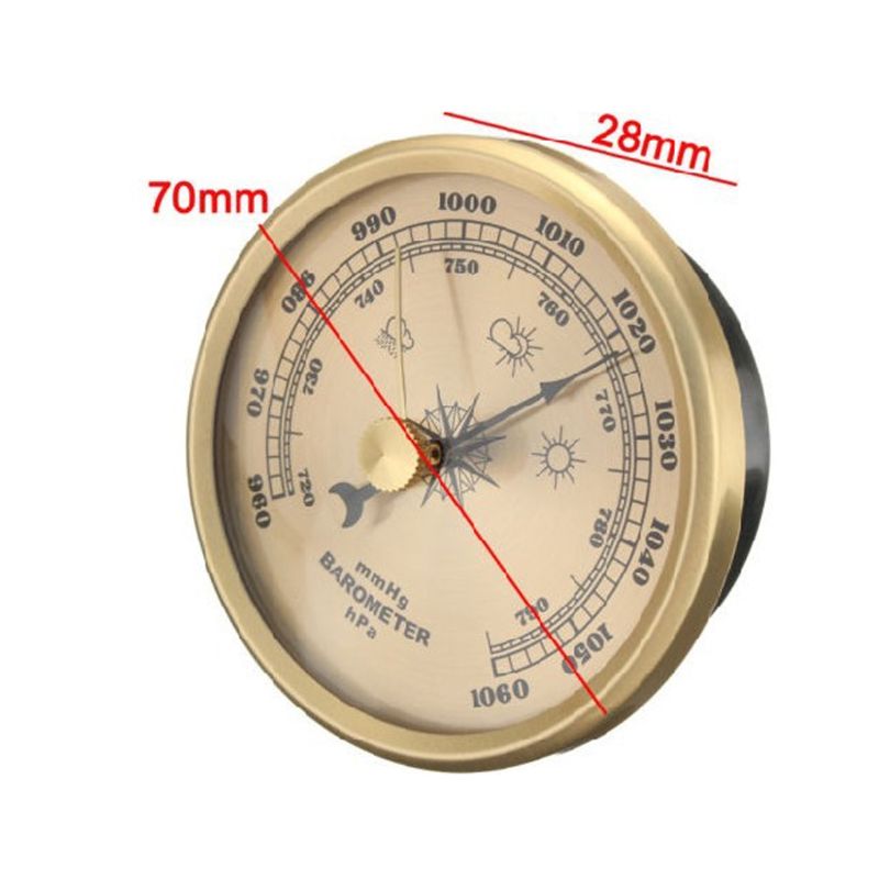 Barometer Pressure Gauge Weather Station Wall Mount Thermometer Hygrometer Home
