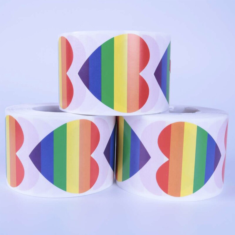 1000 Stks/pak Lgbt Gay Pride Sticker Regenboog Vlag Party Bar Stickers Voor Gezicht Lichaam Auto Hart Stickers