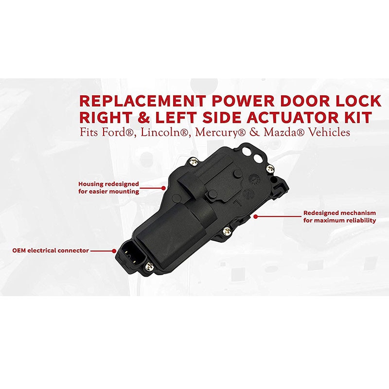 Power Door Lock Actuator Electric Lock Motor, Driver and Passenger for Ford F150, F250, F350, F450, Excursion, Expedition, Musta