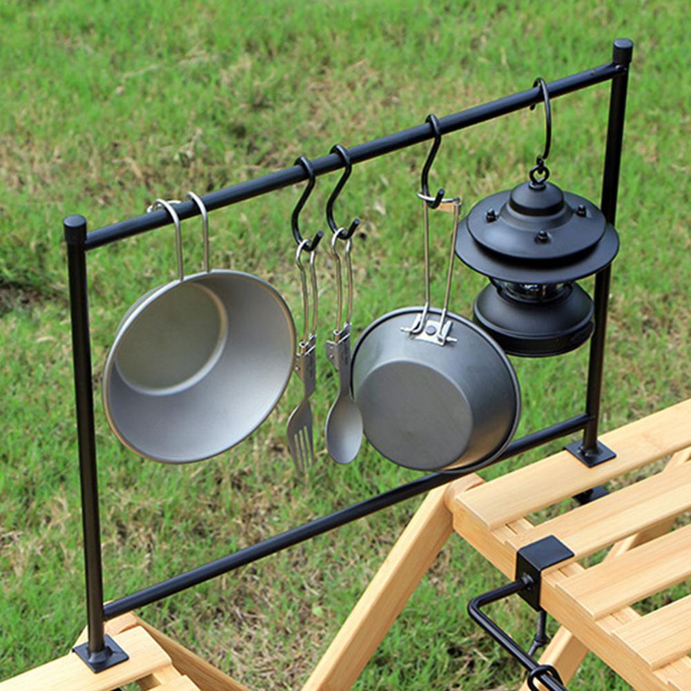 Camping Storage Rack Hanging Storage Rack Kitchen Utensil Organizer ForOutdoor Camping Table Cookware Hook Indian Hanger