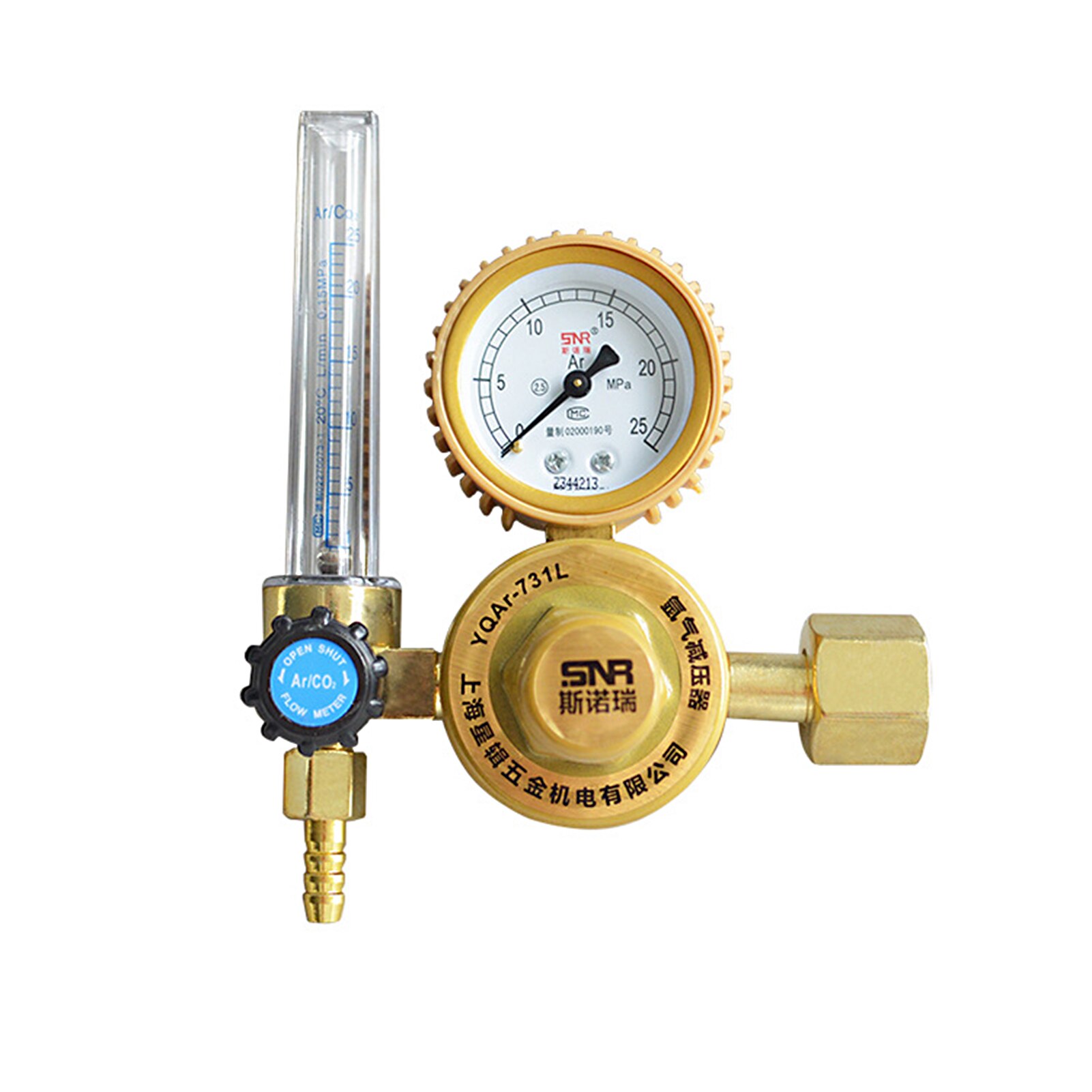 G5/8'' 0-25Mpa Argon Flow Meter Leakproof Gas Pressure Regulator Flowmeter Argon Pressure Regulating Valve Argon Regulator
